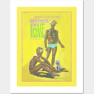 BROTHERS IN LOVE - vintage retro LGBT book art Posters and Art